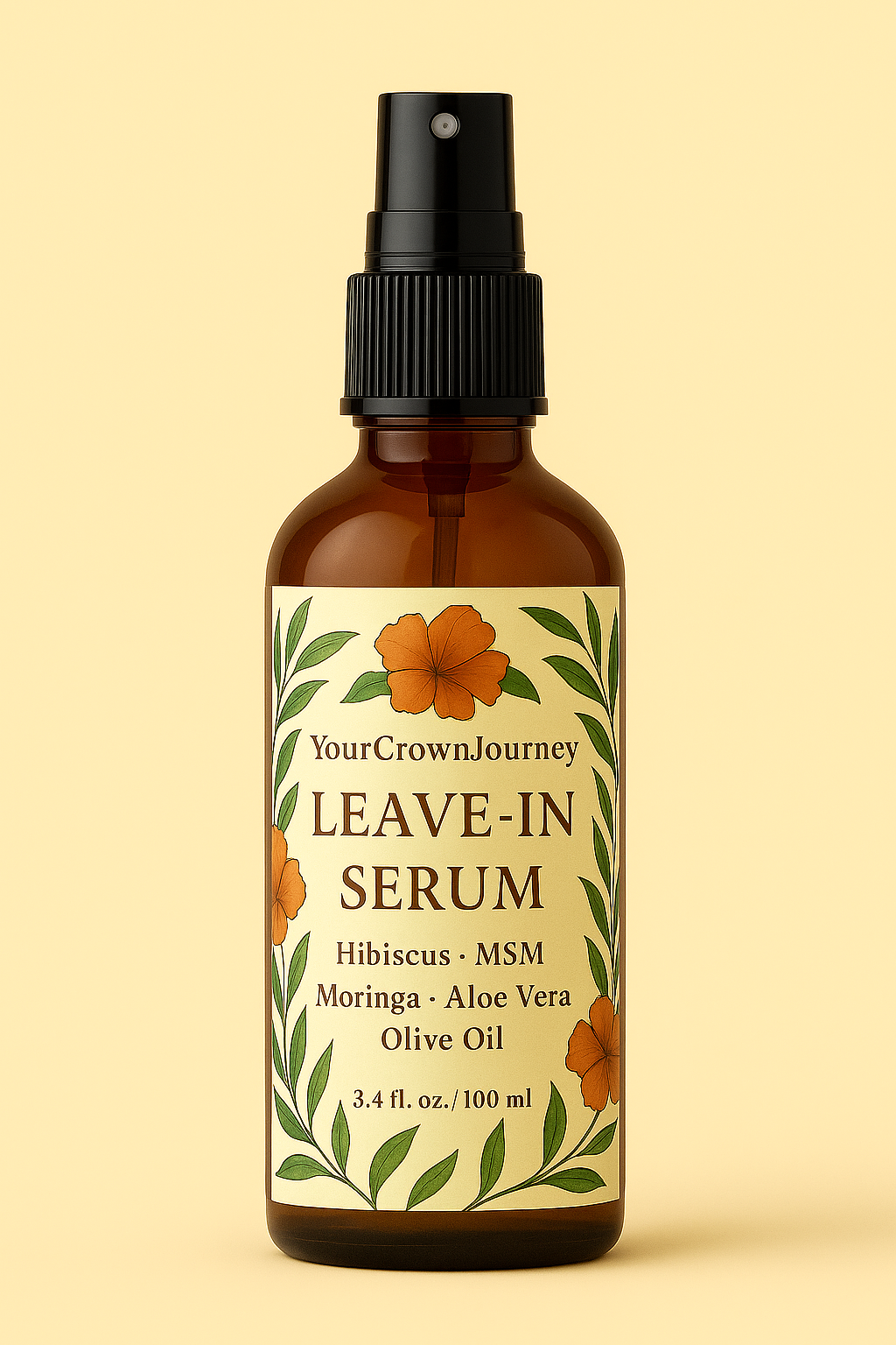 leave-in spray voor krullen haartype 3 haartype 4 voor krullend en kroes haar curly girl method Leave-in serum tegen pluis – natuurlijke haarverzorging met hibiscus moringa aloe vera en olijfolie voor gezond sterk beschadigd haar en bevordering en versnellen haargroei