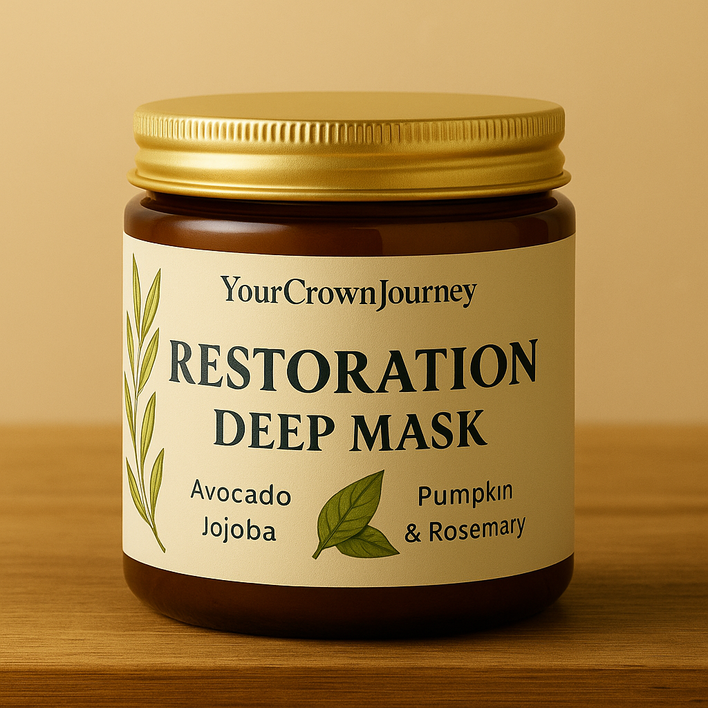 haartype 3 en haartype 4 herstel diep voedend haarmasker voor krullen en kroeshaar met advocado, jojoba, pumpkin en rozemarijn