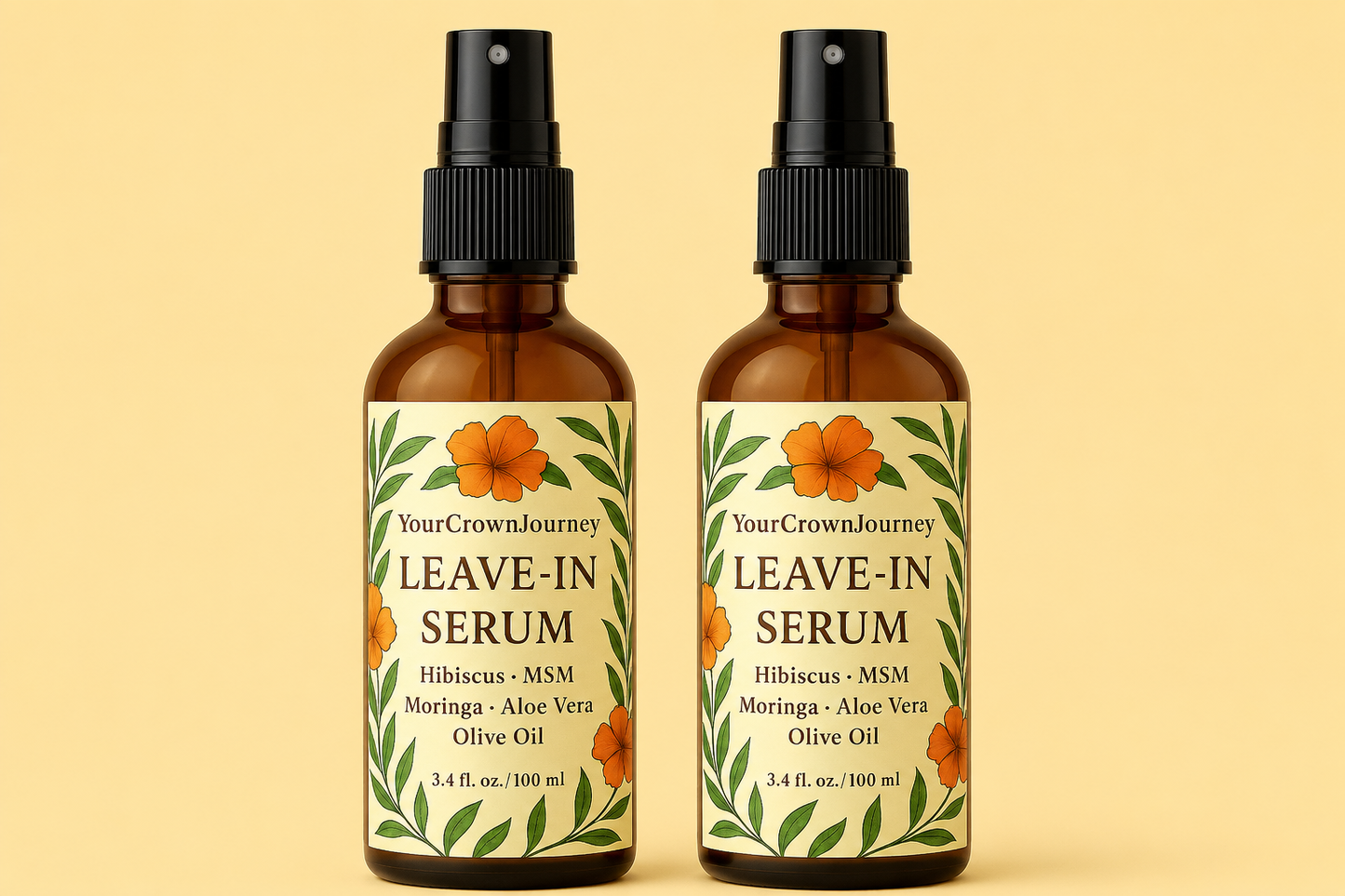 leave-in spray voor krullen haartype 3 haartype 4 voor krullend en kroes haar curly girl method Leave-in serum tegen pluis – natuurlijke haarverzorging met hibiscus moringa aloe vera en olijfolie voor gezond sterk beschadigd haar en bevordering en versnellen haargroei