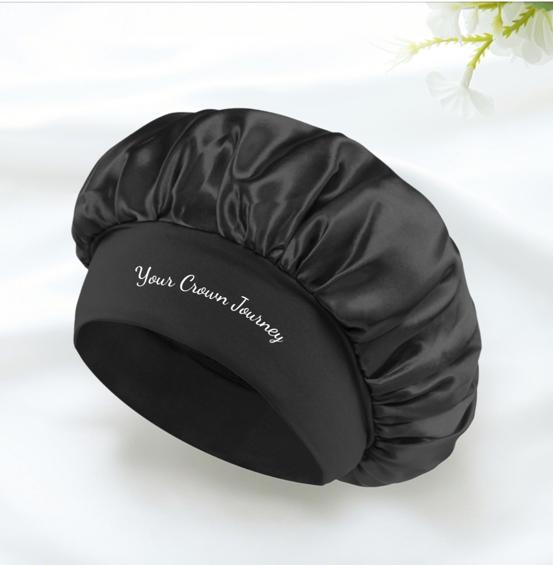 Silk bonnet voor curly en coily hair
