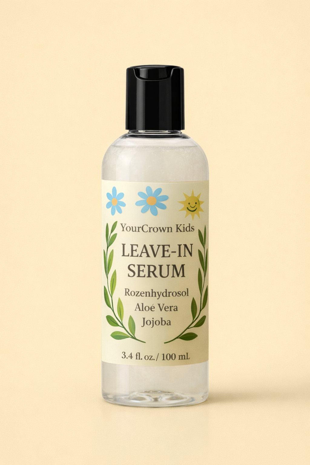 Kids leave-in serum voor krullen Your Crown Journey (100 ml). leave-in-serum-krullen kinderen natuurlijke haarverzorging voor kinderen met kroes krullend en stijl haar